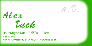 alex duck business card